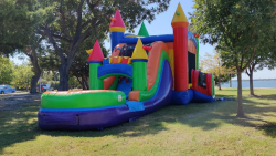 megasideentrance 1753810250 Mega (Wet/Dry) Bounce House W/Slide